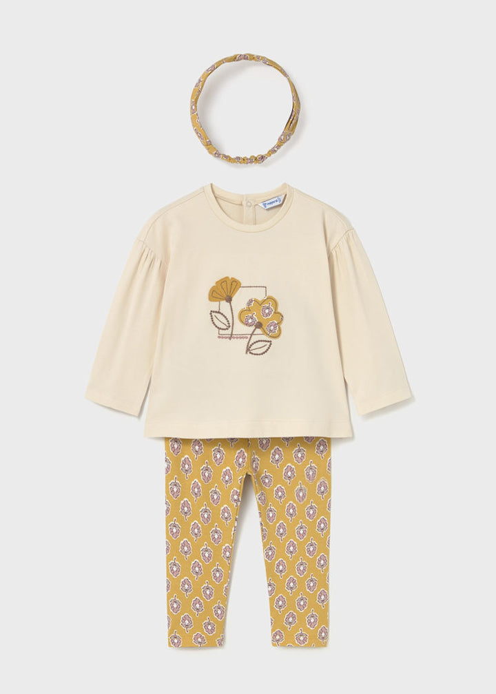 MAYORAL BEBE NIÑA CONJ. DE PANTALON AND HEADBAND HONEY