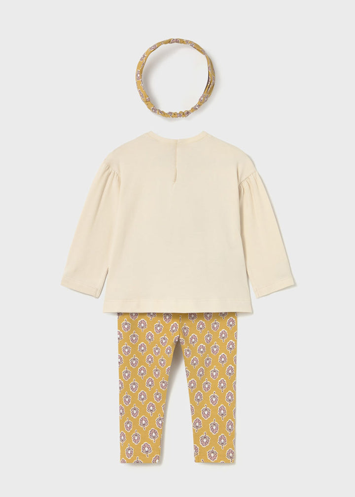 MAYORAL BEBE NIÑA CONJ. DE PANTALON AND HEADBAND HONEY