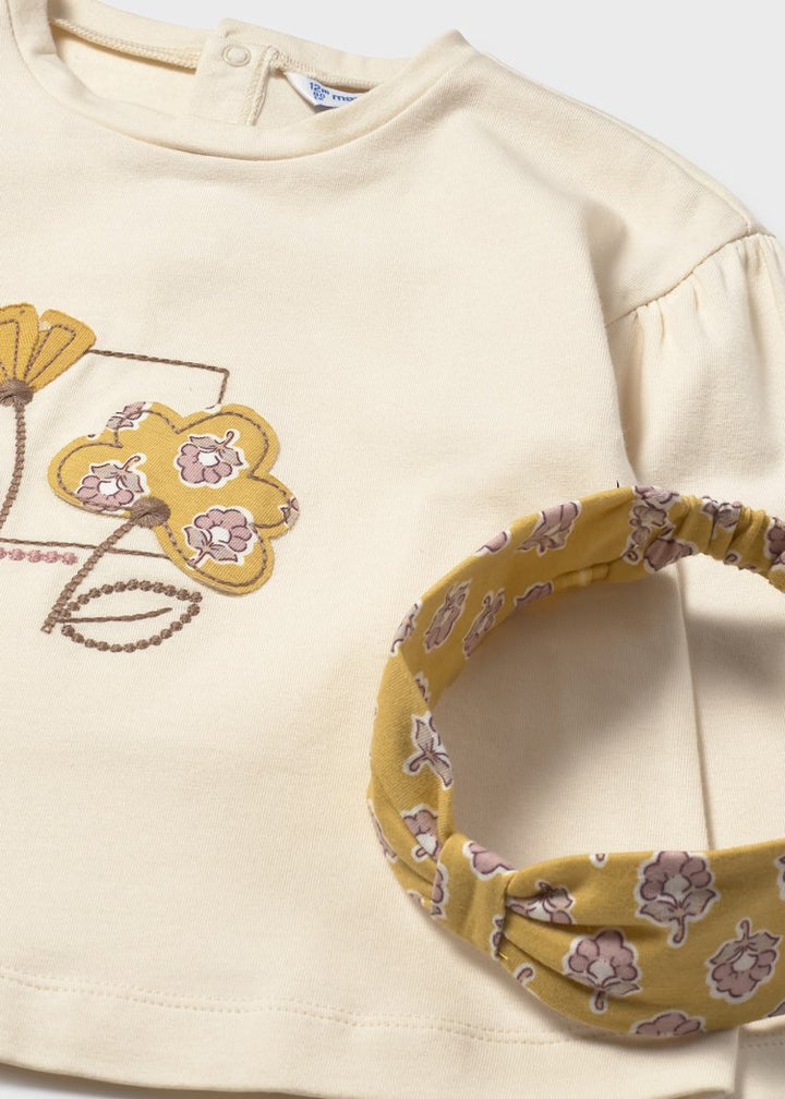 MAYORAL BEBE NIÑA CONJ. DE PANTALON AND HEADBAND HONEY