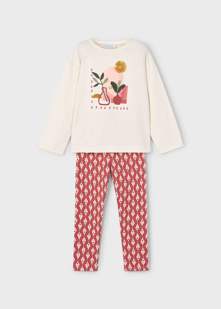 MAYORAL NIÑA CONJ. DE PANTALON DARK RED