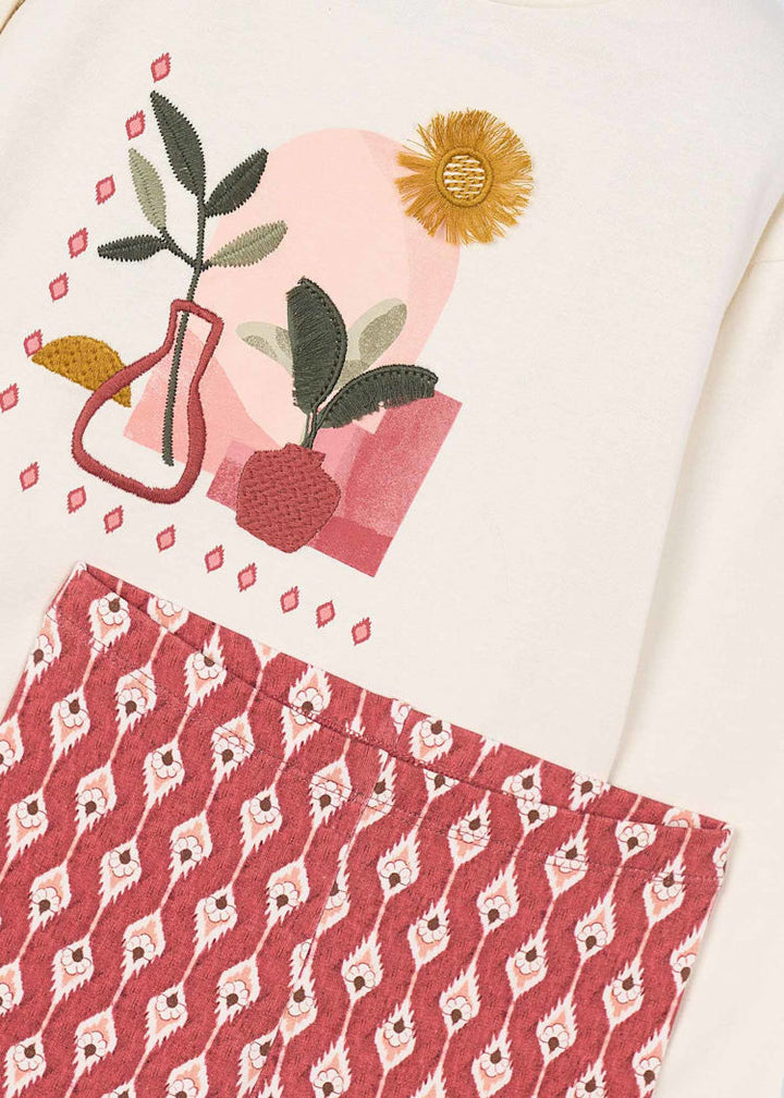 MAYORAL NIÑA CONJ. DE PANTALON DARK RED