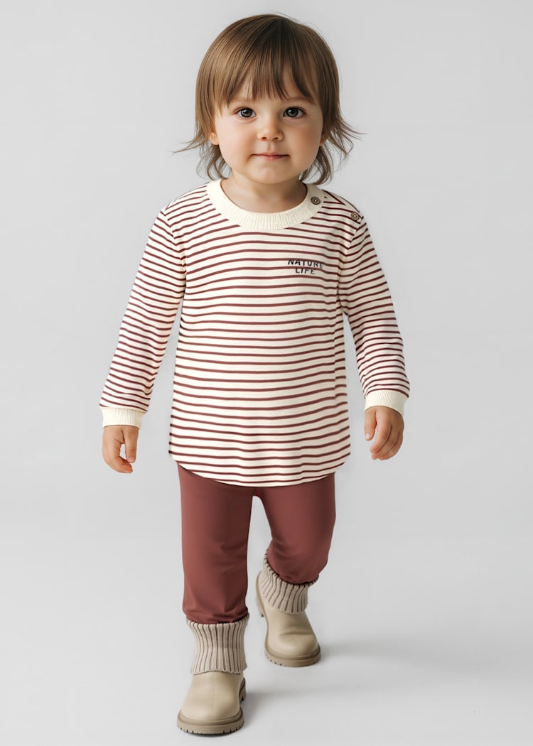 MAYORAL BEBE NIÑA CONJ. DE PANTALON OVERSIZED TERRACOTTA