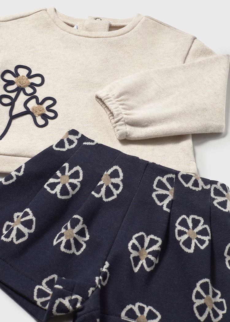 MAYORAL BEBE NIÑA CONJ. DE SHORT NAVY