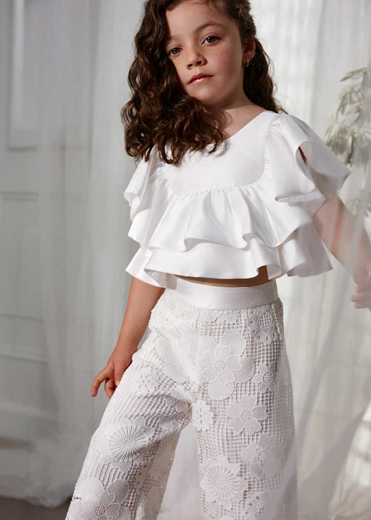 ABEL & LULA NIÑA CONJ. DE SHORT GUIPUR NATA