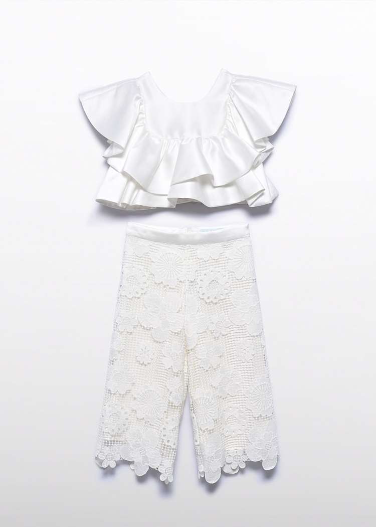 ABEL & LULA NIÑA CONJ. DE SHORT GUIPUR NATA