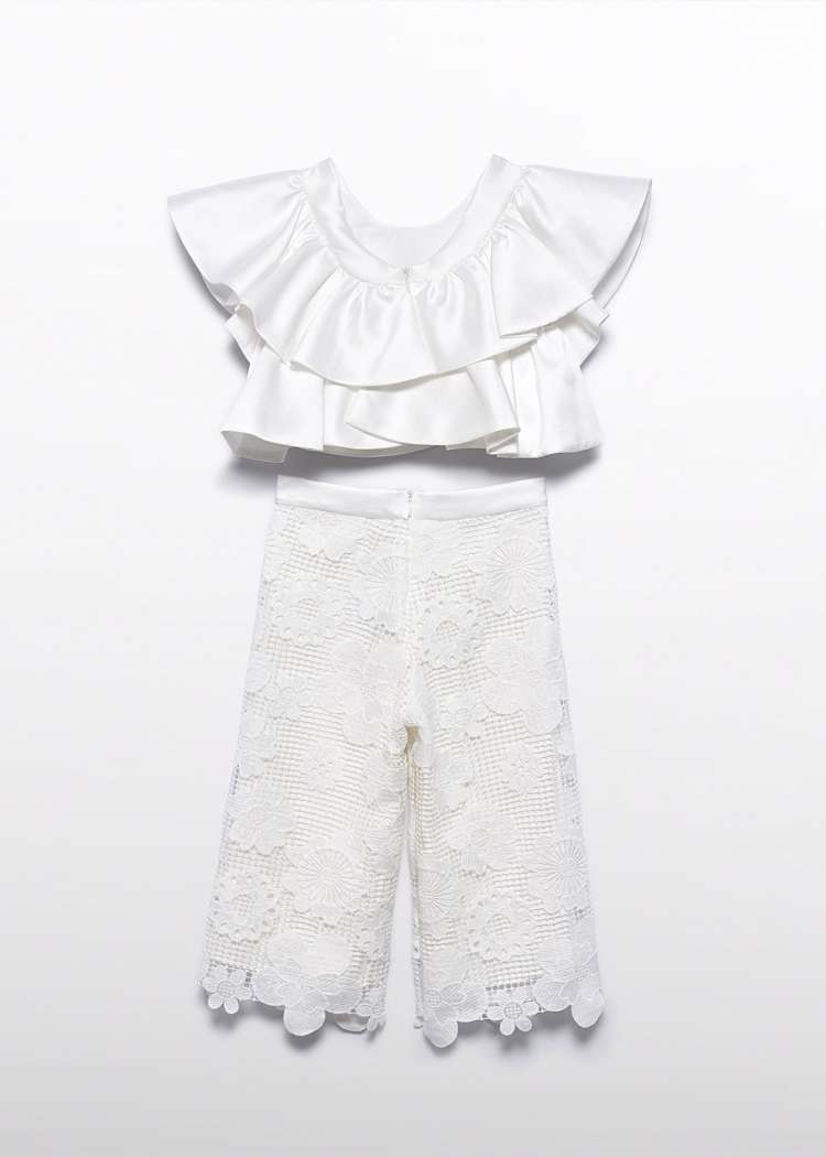 ABEL & LULA NIÑA CONJ. DE SHORT GUIPUR NATA