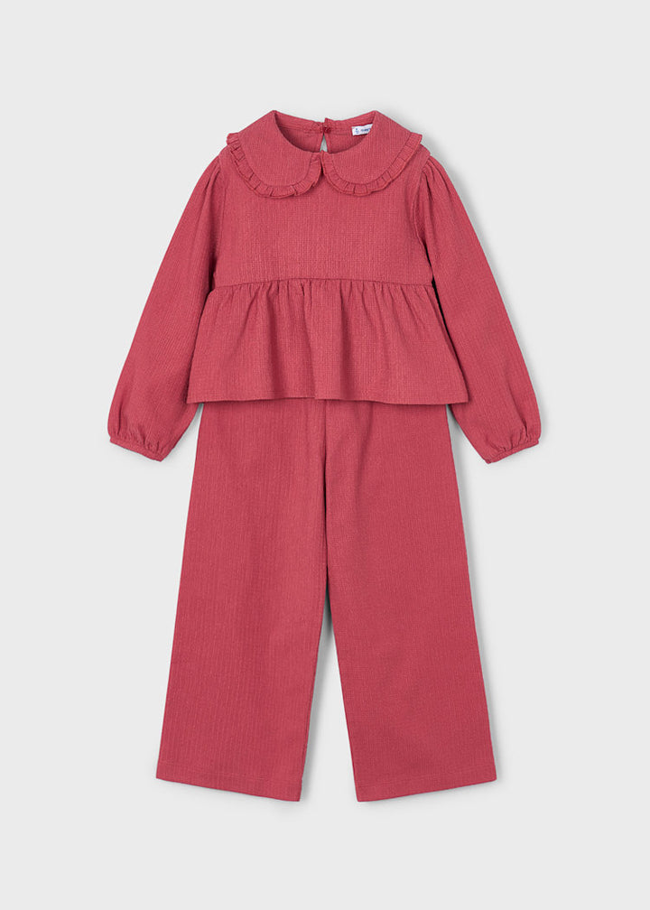 MAYORAL NIÑA CONJ. DE PANTALON DARK RED