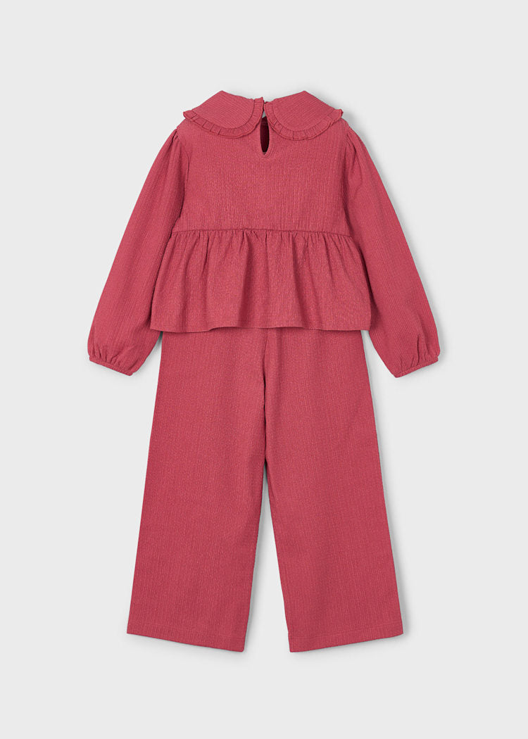 MAYORAL NIÑA CONJ. DE PANTALON DARK RED