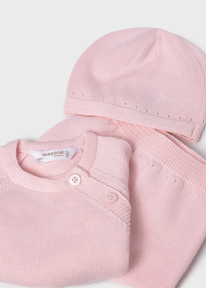 MAYORAL BEBE NIÑO CONJ. DE PANTALON TRICOT GIFT BABY ROSE 3 PCS