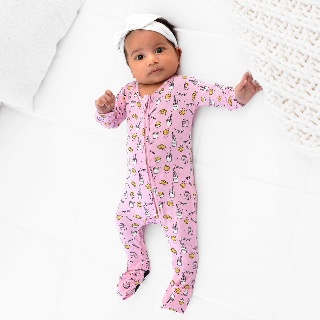 BELLABU BEAR NIÑA PIJAMA MILK & COOKIES PINK BAMBOO