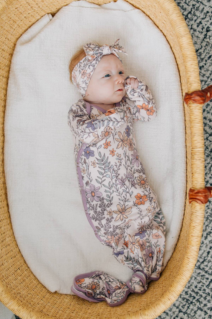 COPPER PEARL BEBE NIÑA PIJAMA ANUDADA FLORA