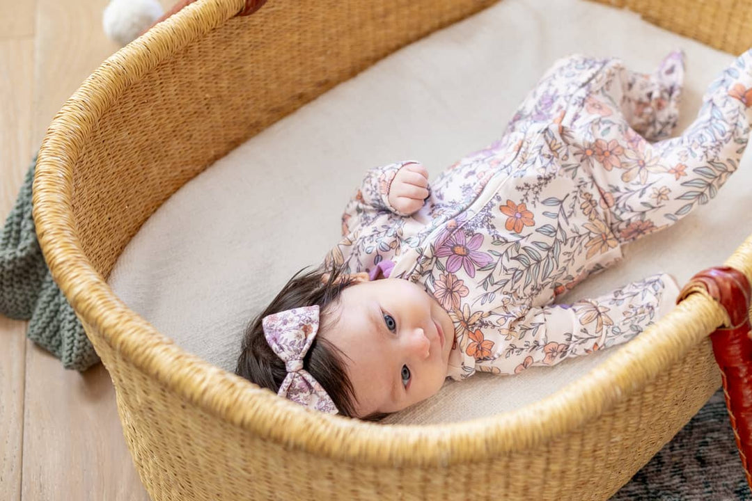 COPPER PEARL BEBE NIÑA PIJAMA CON CREMALLERA FLORA