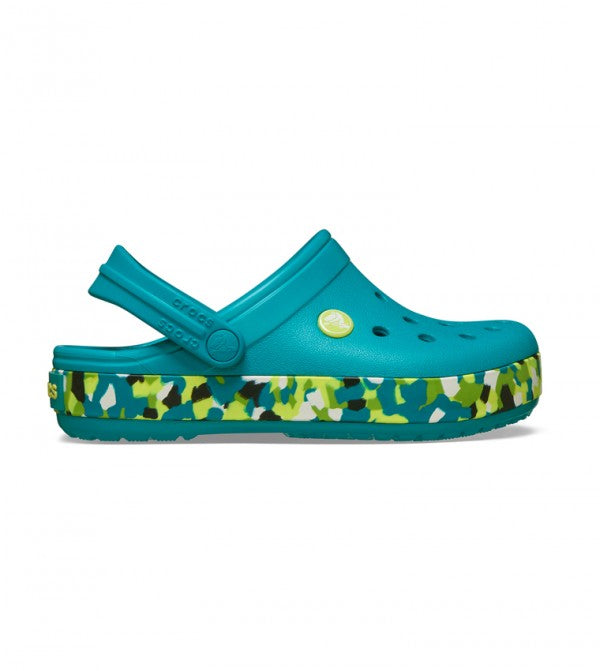 CROCS NIÑO CHANCLETA GLOW CONFETTI BAND CGT TURBO TEAL/MULTI