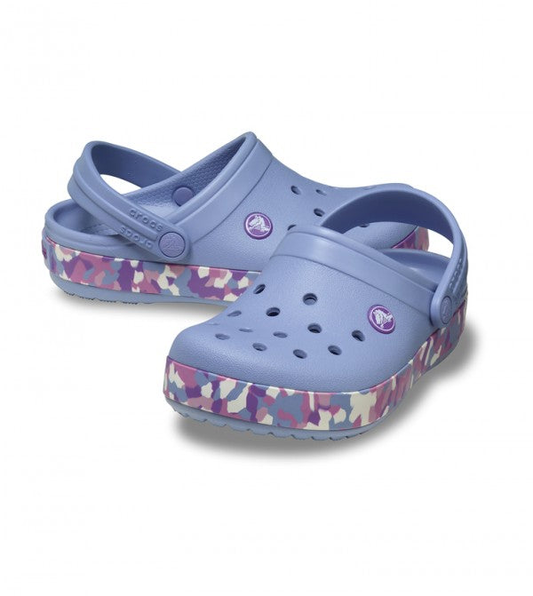CROCS NIÑO CHANCLETA GLOW CONFETTI BAND CGT BLUE HAZE/MULTI