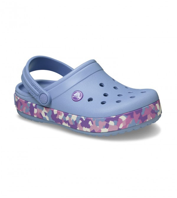 CROCS NIÑO CHANCLETA GLOW CONFETTI BAND CGT BLUE HAZE/MULTI