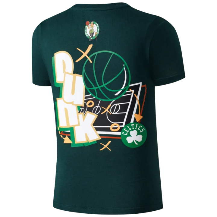 FANATICS NIÑO TSHIRT NBA DUNKING CELTICS M/C GREEN