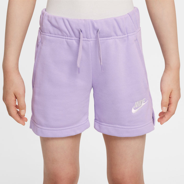 NIKE NIÑA SHORT G NSW CLUB FT 5 IN HYDRANGEAS/WHITE