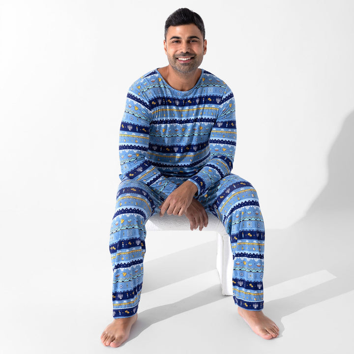 BELLABU BEAR CABALLERO PIJAMA HANUKKAH FAIR ISLE BAMBOO