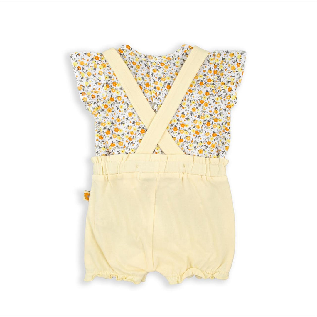 BABY BOL BEBE NIÑA CONJ DE OVEROL AMARILLO