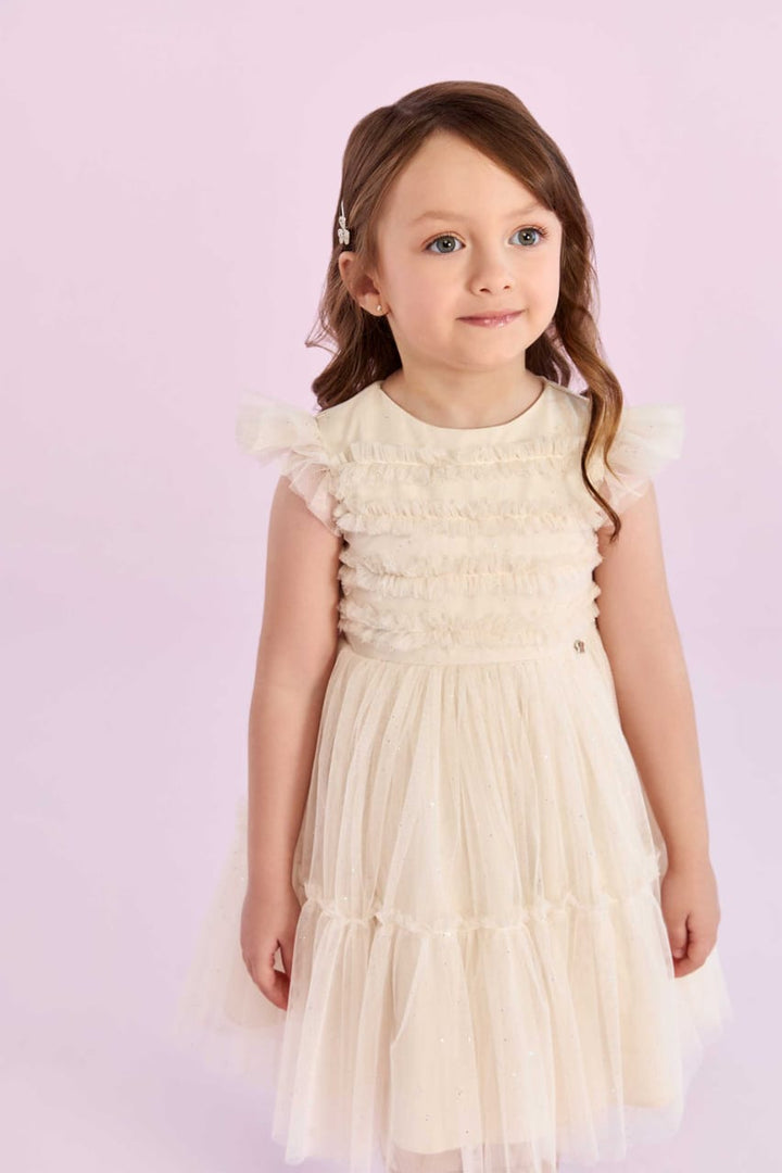 PETIT CHERIE NIÑA VESTIDO DOLCE GIARDINO BEIGE
