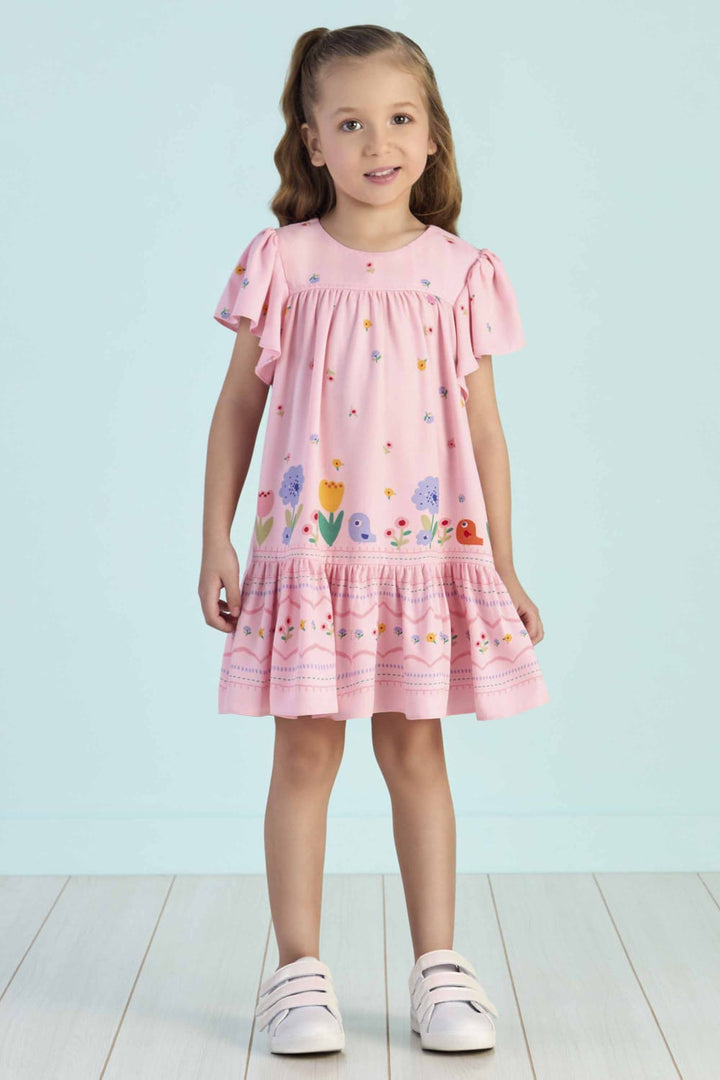 MON SUCRÉ NIÑA VESTIDO FLOWER ESTAMPADO