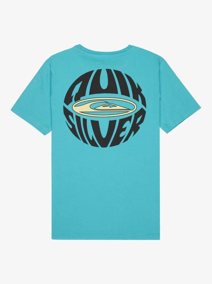 QUIKSILVER NIÑO TSHIRT QUIK GLOBE M/C AQUA