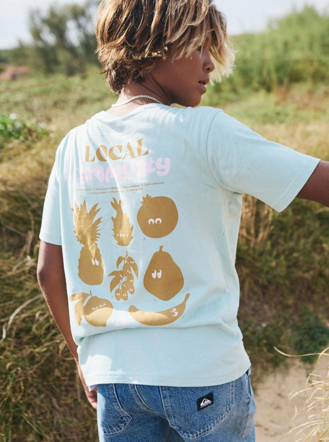 QUIKSILVER NIÑO TSHIRT FRUITS TIDE M/C BLUE HAZE