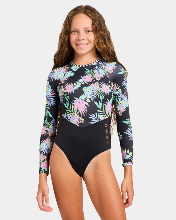 ROXY NIÑA VESTIDO DE BAÑO ACTIVE RG ONESIE ANTHRACITE AQUARELLA