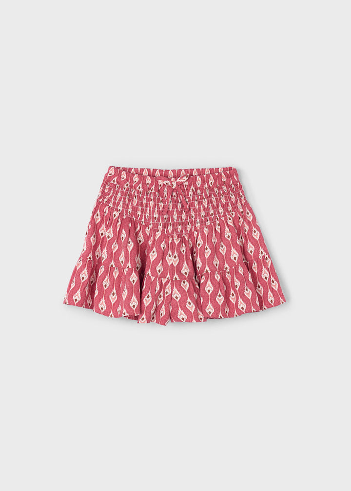 MAYORAL NIÑA FALDA PATTERNED PANT DARK RED