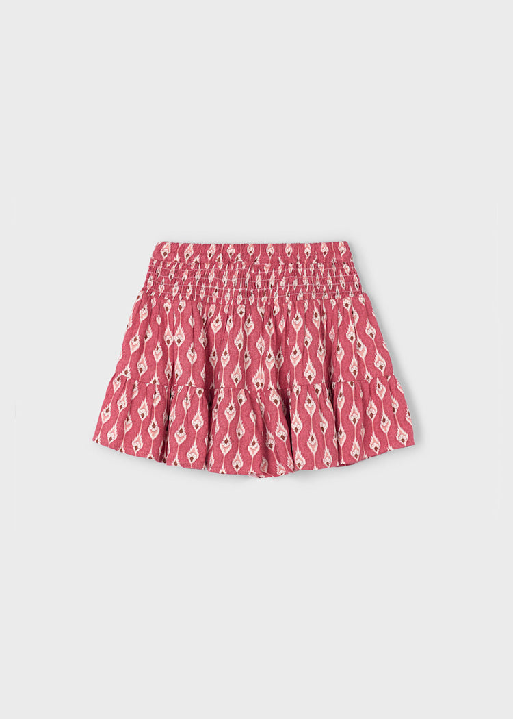 MAYORAL NIÑA FALDA PATTERNED PANT DARK RED