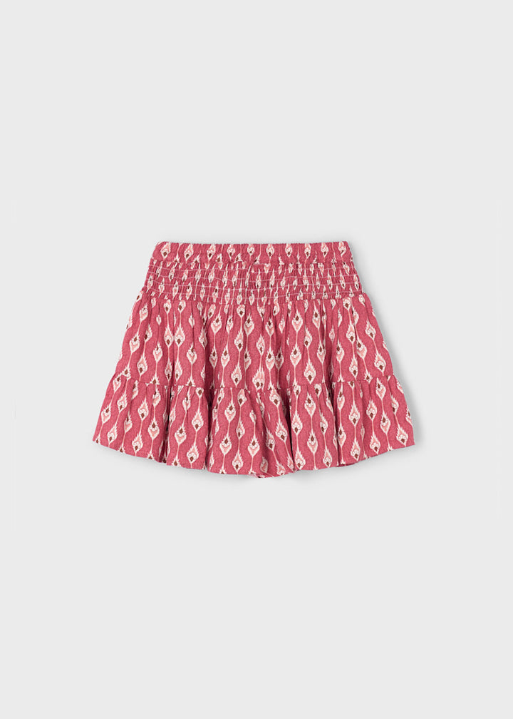 MAYORAL NIÑA FALDA PATTERNED PANT DARK RED