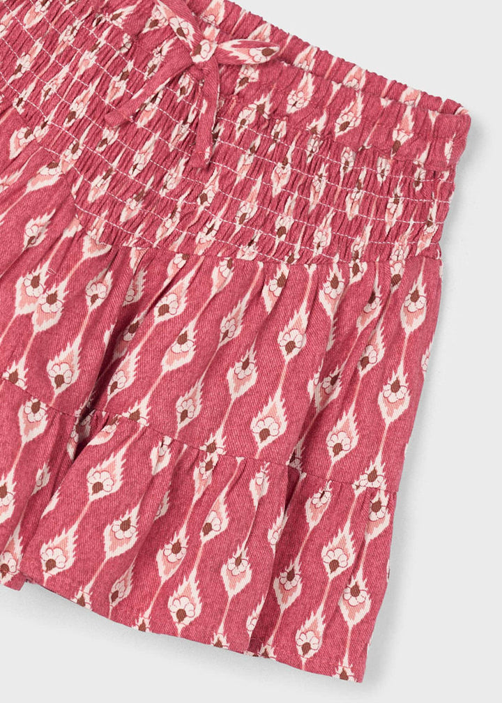 MAYORAL NIÑA FALDA PATTERNED PANT DARK RED