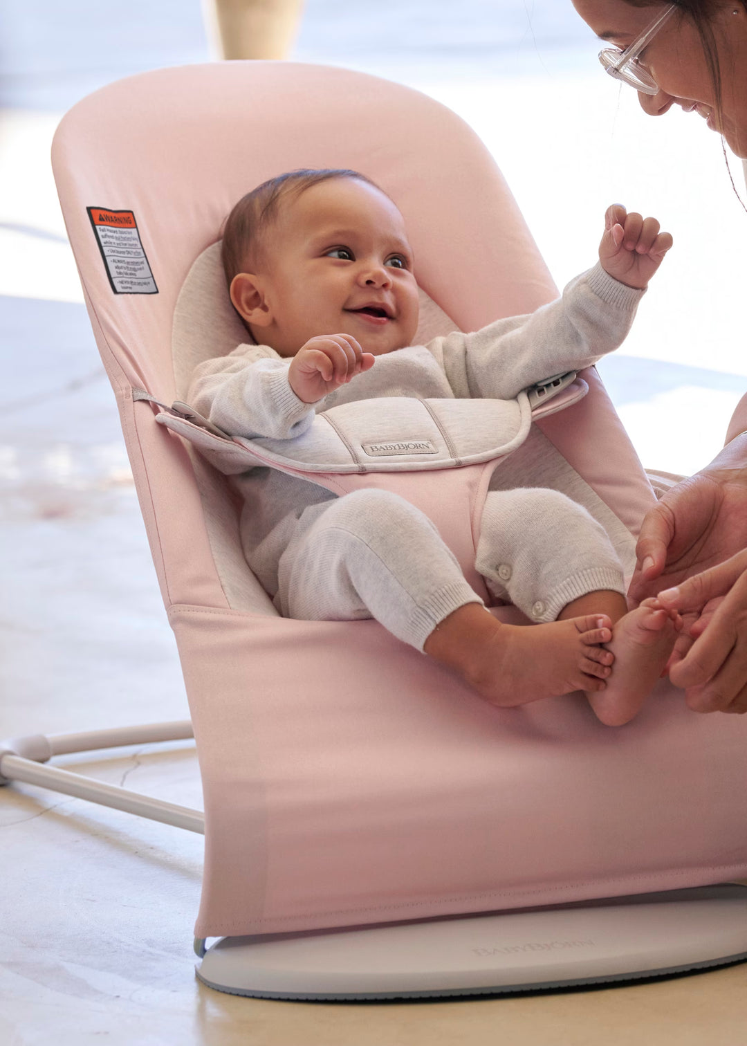 BABY BJORN HAMACA BALANCE SOFT WOVEN/JERSEY LIGHT PINK/GRAY