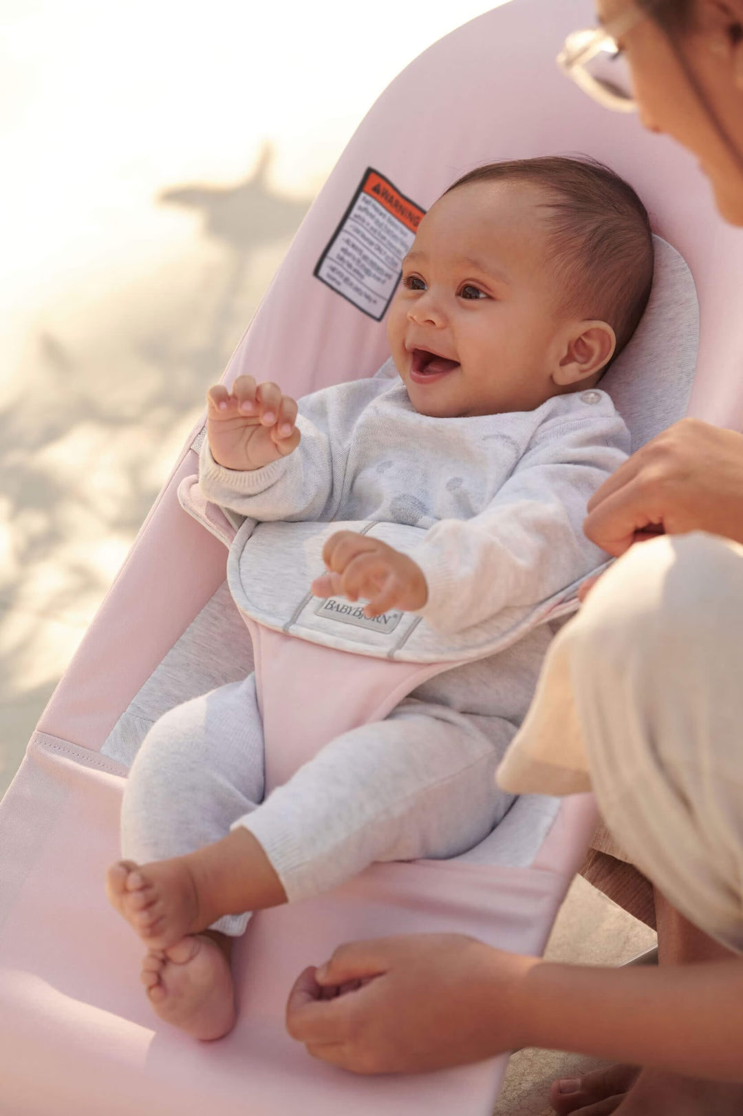 BABY BJORN HAMACA BALANCE SOFT WOVEN/JERSEY LIGHT PINK/GRAY