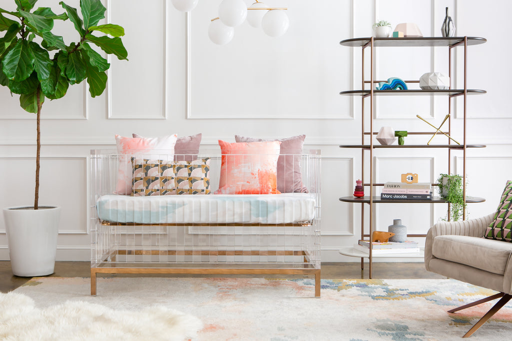 NURSERY WORKS CUNA LUMA IN ACRYLIC AND ROSE GOLD