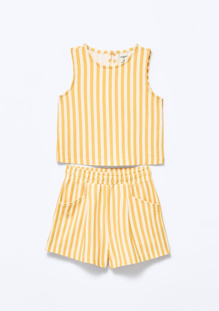 HERING NIÑA CONJ. DE SHORT AMARELO CLARO