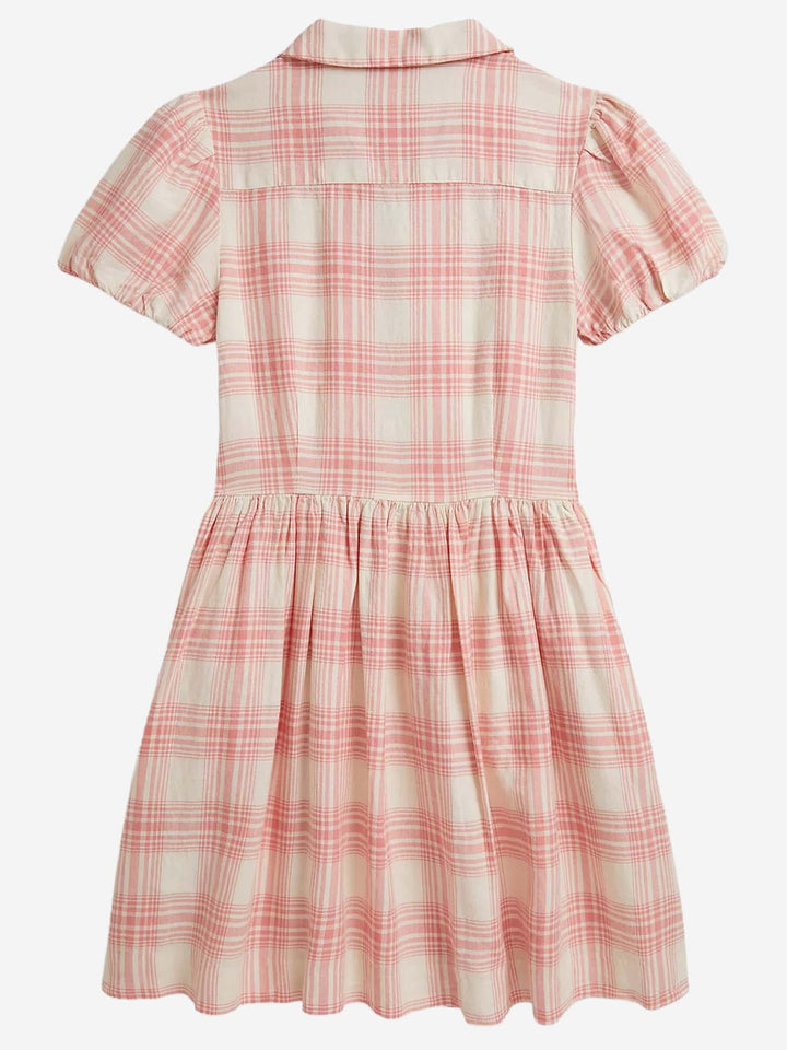 RALPH LAUREN NIÑA VESTIDO YD COTTON LINEN 221A PINK/CREAM