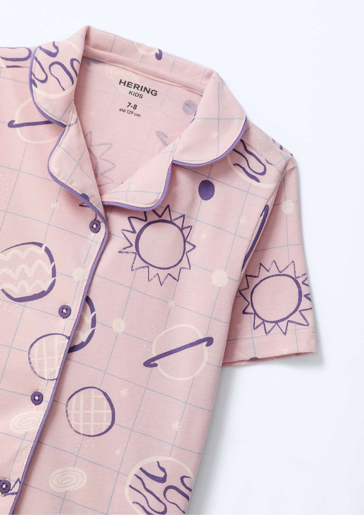 HERING NIÑA PIJAMA ROSA CLARO