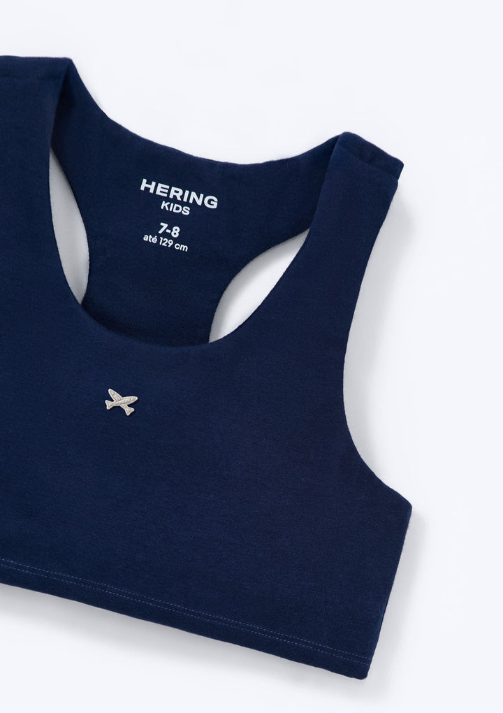 HERING NIÑA TOP AZUL ESCURO