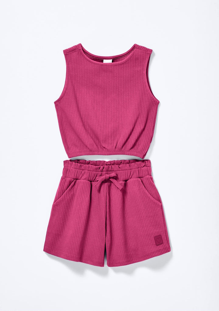 HERING NIÑA CONJ. DE SHORT ROSA