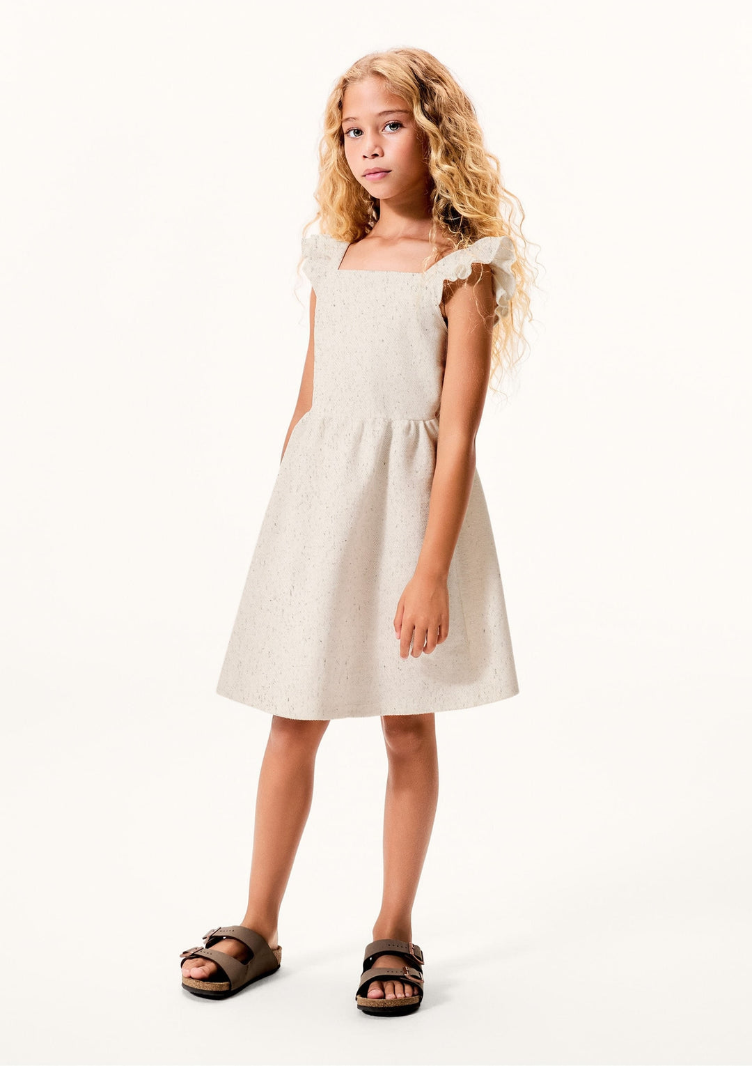 HERING NIÑA VESTIDO BEGE MESCLA