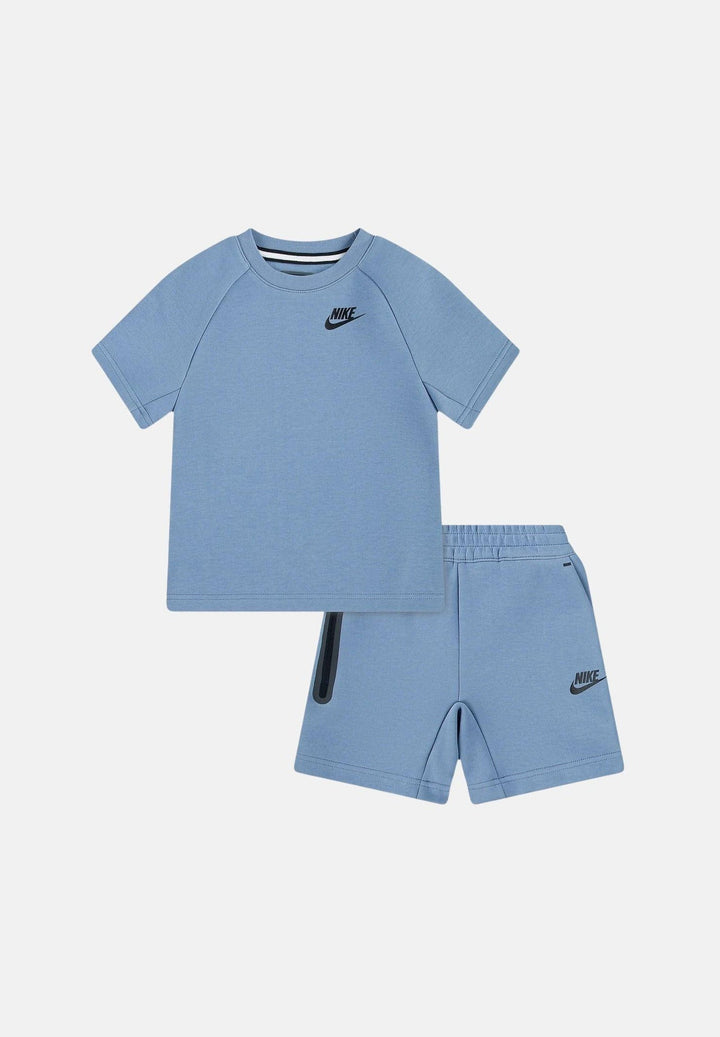 NIKE NIÑO CONJ. DE SHORT NKN TECH FLEECE WORK BLUE
