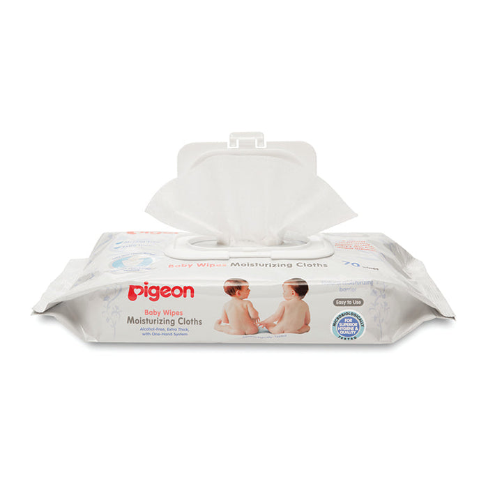 PIGEON BABY WIPES MOISTURIZING CLOTHS 70 WIPES