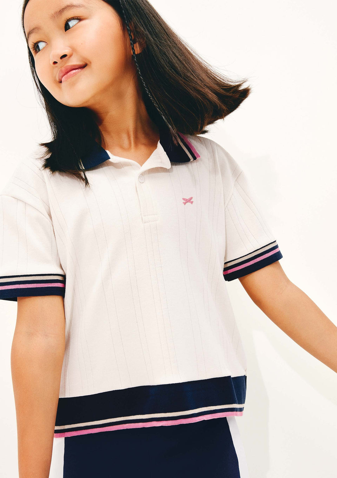 HERING NIÑA POLO OFF WHITE