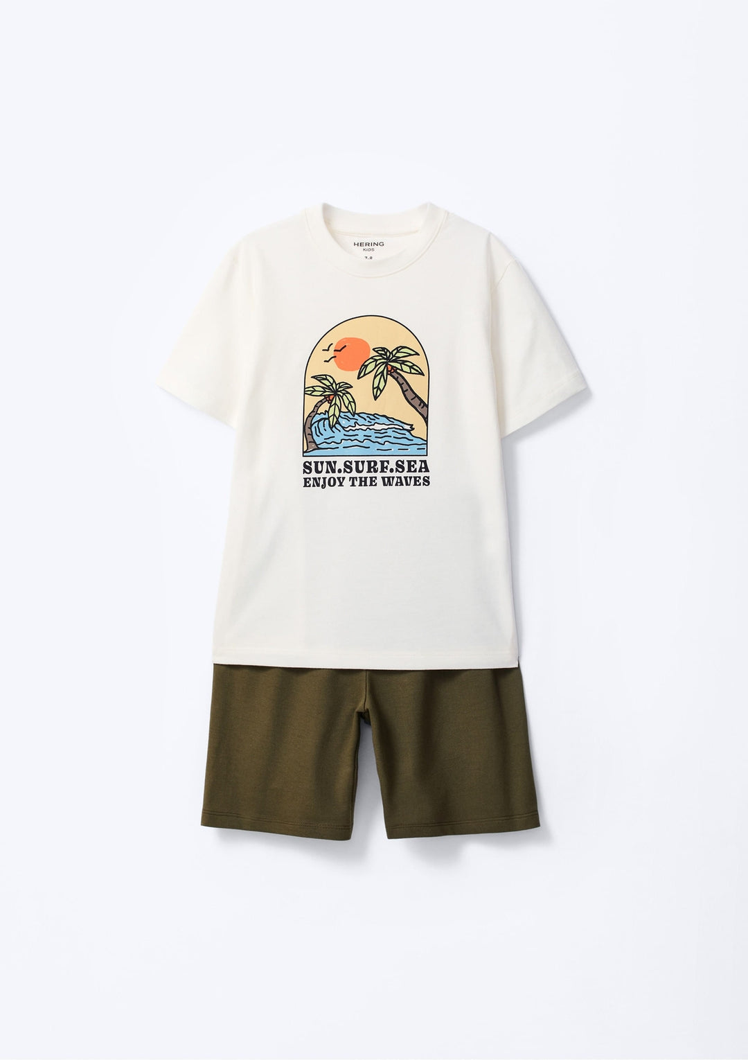 HERING NIÑO CONJ. DE SHORT VERDE