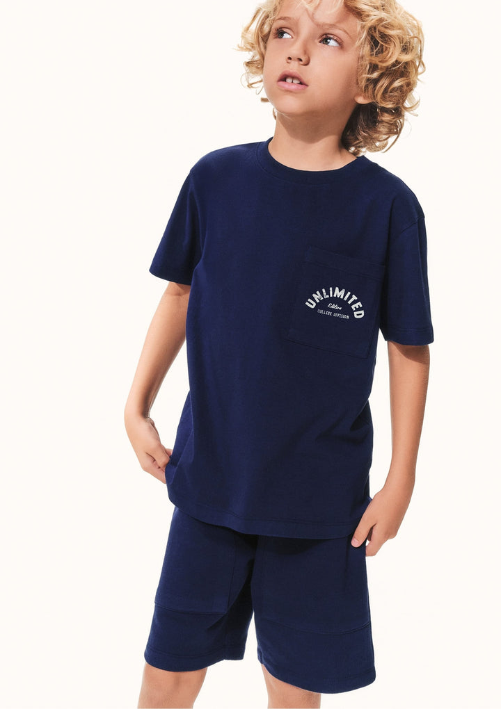 HERING NIÑO CONJ. DE SHORT AZUL ESCURO