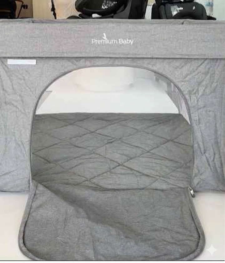 PREMIUM BABY CORRAL GRIS EASY FOLD 110 X 110 X 74 CM