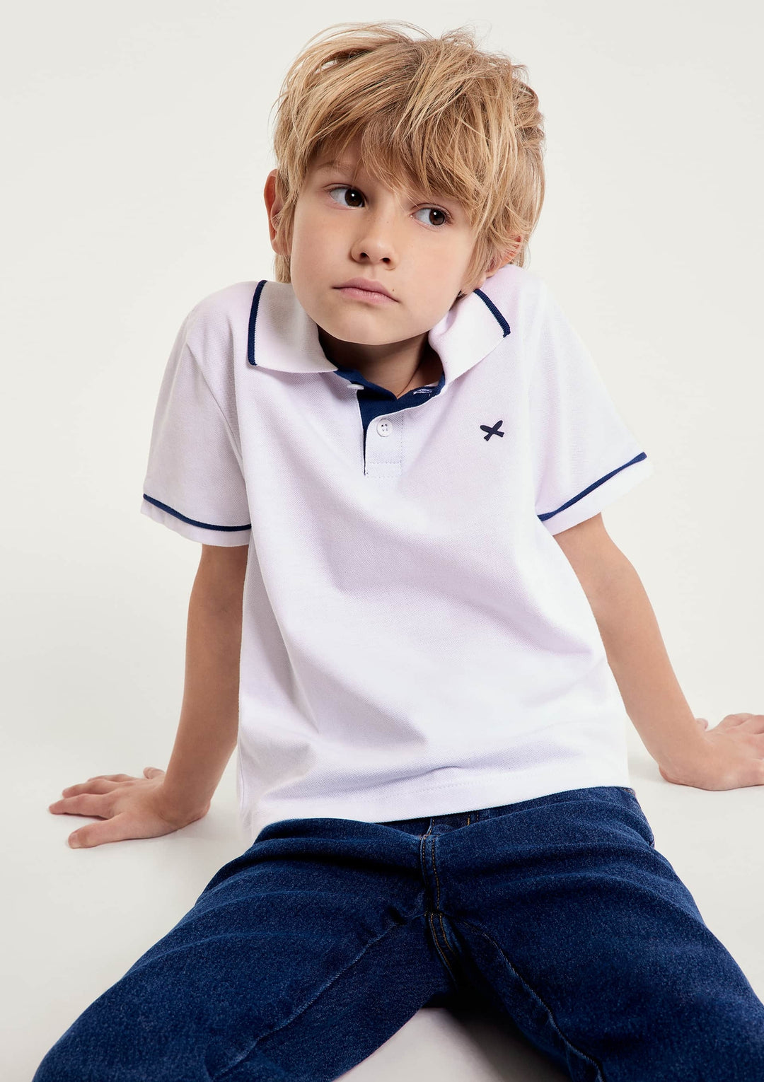 HERING NIÑO POLO OFF WHITE