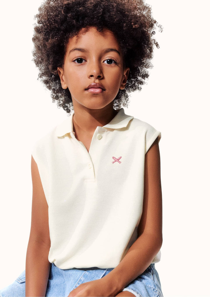 HERING NIÑA POLO OFF WHITE