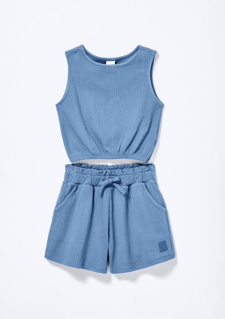 HERING NIÑA CONJ. DE SHORT AZUL CLARO